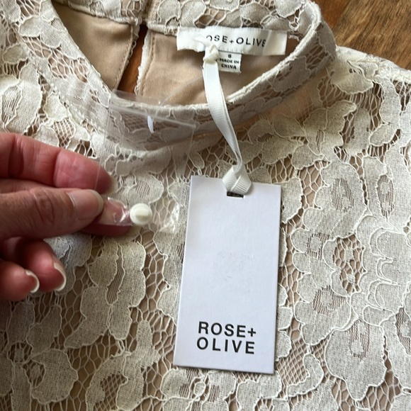 New Rose + Olive gorgeous lace top - Picture 11 of 16